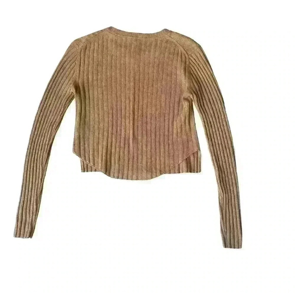 ARITZIA Babaton Nathaniel Sweater Cropped XS Brown - Picture 3 of 3